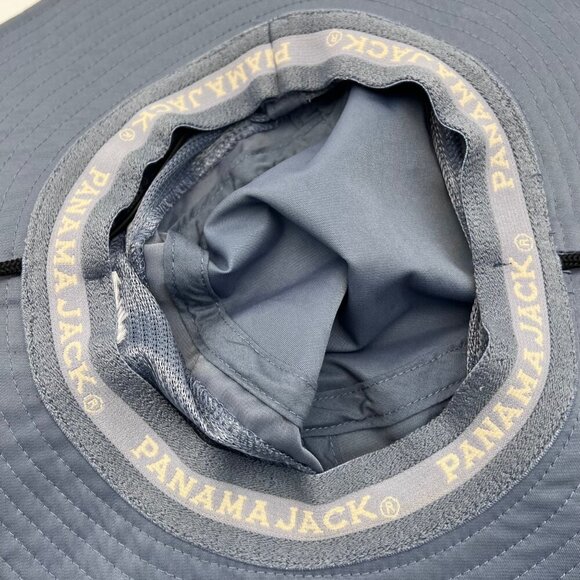 Panama Jack Blue Wide Brim Sun Hat Outdoor Boonie Hat with Chin Strap - Picture 6 of 8